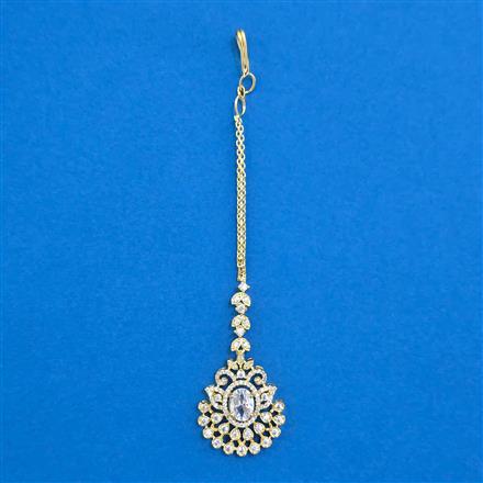 American Diamond Classic Tikka with Gold Plating
