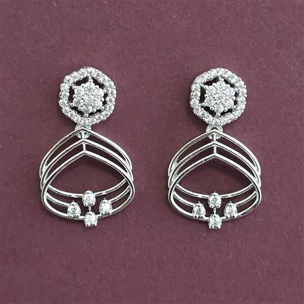 American Diamond Tops with Rhodium Plating 2 Tone Plating