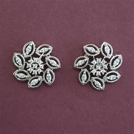 American Diamond Tops with Rhodium Plating 2 Tone Plating