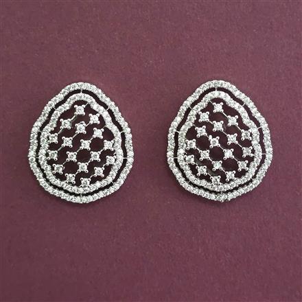 American Diamond Tops with Rhodium Plating 2 Tone Plating