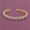 American Diamond Classic Bracelet With 2 Tone Plating