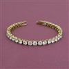 American Diamond Classic Bracelet With Rhodium Plating Mehndi Plating