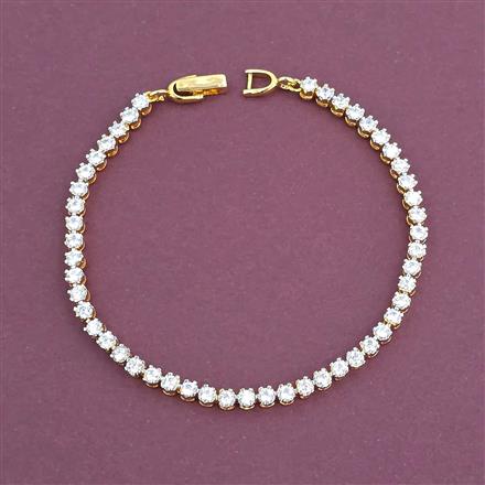 American Diamond Classic Bracelet With 2 Tone Plating