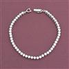 American Diamond Classic Bracelet With Rhodium Plating Mehndi Plating