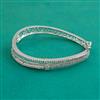 American Diamond Openable kada with Rhodium Plating 2 Tone Plating