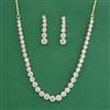 American Diamond Classic Necklace with 2 Tone Plating