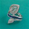 American Diamond Adjustable Ring with Rhodium Plating