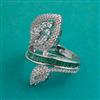American Diamond Adjustable Ring with Rhodium Plating