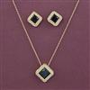 American Diamond Classic Pendant Set with Carat Plating