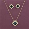American Diamond Classic Pendant Set with Carat Plating