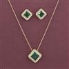 American Diamond Classic Pendant Set with Carat Plating