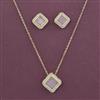 American Diamond Classic Pendant Set with Carat Plating