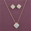 American Diamond Classic Pendant Set with Carat Plating
