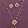 American Diamond Classic Pendant Set with Carat Plating