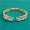 American Diamond Openable kada with Rhodium Plating 2 Tone Plating Mehndi Plating
