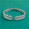 American Diamond Openable kada with Rhodium Plating 2 Tone Plating Mehndi Plating