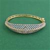 American Diamond Openable kada with Rhodium Plating 2 Tone Plating Mehndi Plating