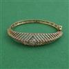 American Diamond Openable kada with Rhodium Plating 2 Tone Plating Mehndi Plating