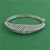 American Diamond Openable kada with Rhodium Plating 2 Tone Plating Mehndi Plating
