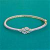 American Diamond Delicate Kada with Rhodium Plating 2 Tone Plating Mehndi Plating