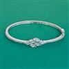 American Diamond Delicate Kada with Rhodium Plating 2 Tone Plating Mehndi Plating
