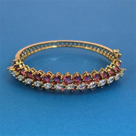 American Diamond Openable kada with Mehndi Plating