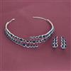 American Diamond Classic Necklace with Rhodium Plating