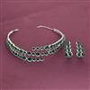 American Diamond Classic Necklace with Rhodium Plating