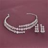 American Diamond Classic Necklace with Rhodium Plating