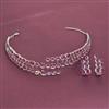 American Diamond Classic Necklace with Rhodium Plating