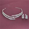 American Diamond Classic Necklace with Rhodium Plating