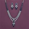 American Diamond Classic Necklace with Rhodium Plating