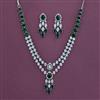 American Diamond Classic Necklace with Rhodium Plating