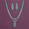 American Diamond Classic Necklace with Rhodium Plating
