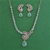 American Diamond Classic Necklace with Mehndi Plating