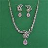 American Diamond Classic Necklace with Mehndi Plating
