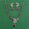 American Diamond Classic Necklace with Mehndi Plating