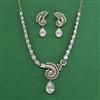 American Diamond Classic Necklace with Mehndi Plating