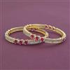 American Diamond Classic Bangles with 2 Tone Plating