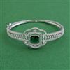 American Diamond Openable kada with Rhodium Plating