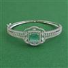 American Diamond Openable kada with Rhodium Plating