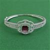 American Diamond Openable kada with Rhodium Plating
