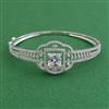 American Diamond Openable kada with Rhodium Plating