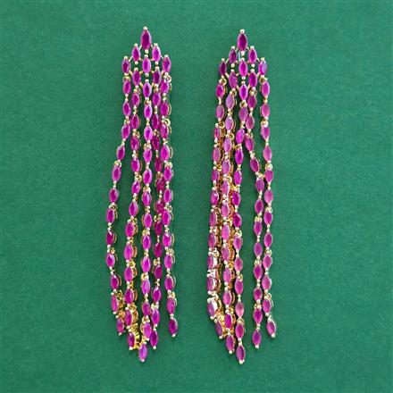 American Diamond Classic Earring with Gold Plating
