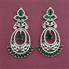 American Diamond Classic Earring with Rhodium Plating