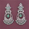 American Diamond Classic Earring with Rhodium Plating
