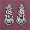 American Diamond Classic Earring with Rhodium Plating