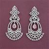 American Diamond Classic Earring with Rhodium Plating