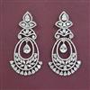 American Diamond Classic Earring with Rhodium Plating