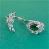 American Diamond Adjustable Ring with Rhodium Plating